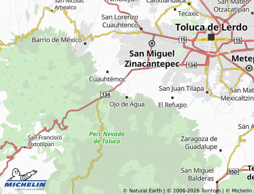 Mapa MICHELIN Ojo de Agua - ViaMichelin