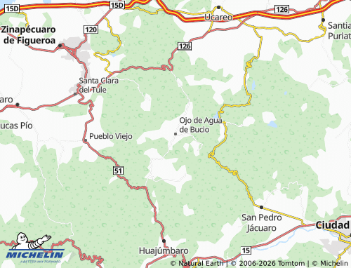 Mapa MICHELIN Ojo de Agua de Bucio - ViaMichelin