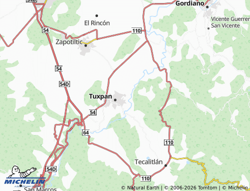 Mappa MICHELIN Jalisco, El Barro - ViaMichelin