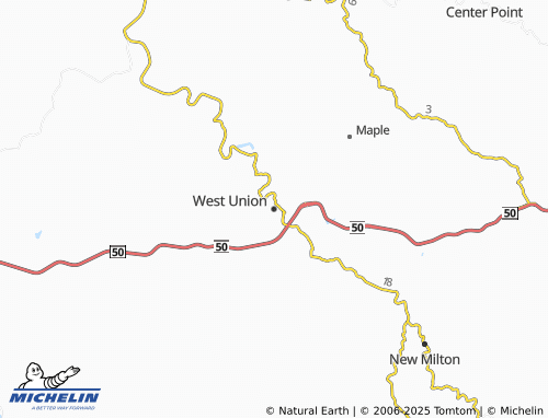 MICHELIN West Union map - ViaMichelin