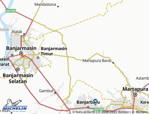MICHELIN Sungai Tabuk map - ViaMichelin
