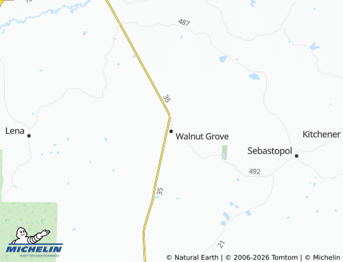 Mapa MICHELIN Walnut Grove - ViaMichelin