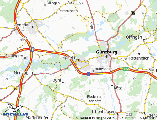 MICHELIN Leipheim map - ViaMichelin