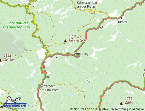Mapa MICHELIN Annaberg - ViaMichelin