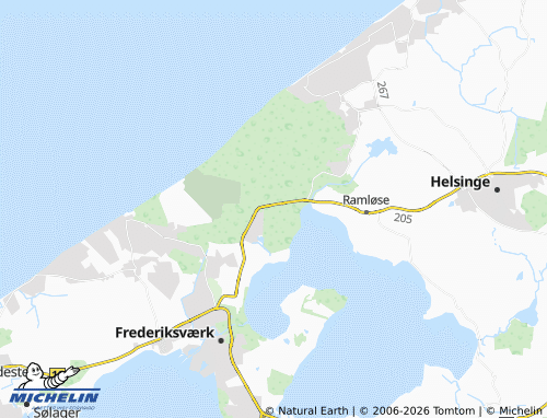 MICHELIN-Landkarte Tibirke Sand - ViaMichelin