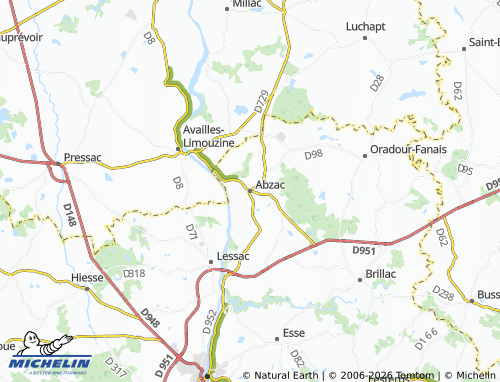 Mapa MICHELIN Abzac - ViaMichelin