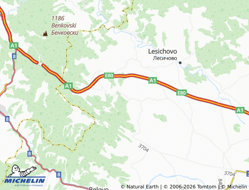 MICHELIN Slavovitsa map - ViaMichelin