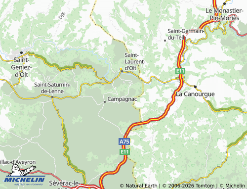 MICHELIN Ajas map - ViaMichelin