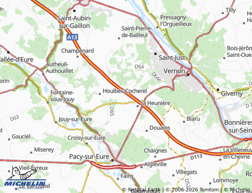 MICHELIN Saint-Vincent-des-Bois map - ViaMichelin