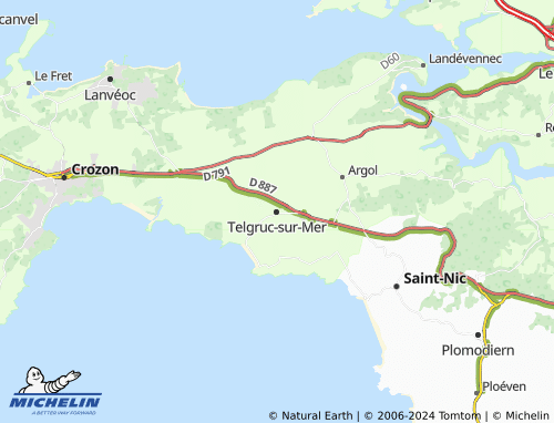 Carte MICHELIN Telgruc-sur-Mer - ViaMichelin