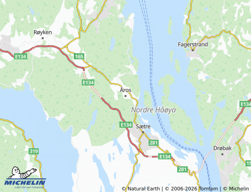 Kaart MICHELIN Åros - ViaMichelin