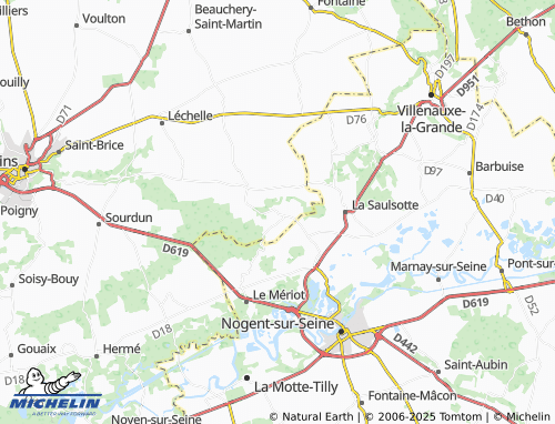 MICHELIN Chalautre-la-Grande map - ViaMichelin