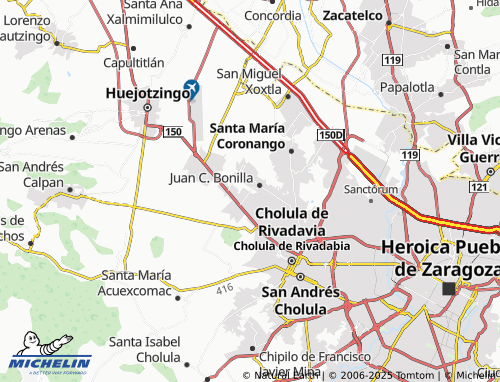 MICHELIN San Mateo Cuanalá map - ViaMichelin