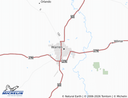 Mappa MICHELIN Warren - ViaMichelin