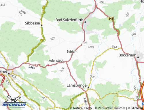 MICHELIN Sehlem map - ViaMichelin