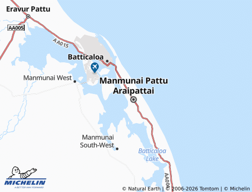 Mappa MICHELIN Kattankudy Division 4 West - ViaMichelin