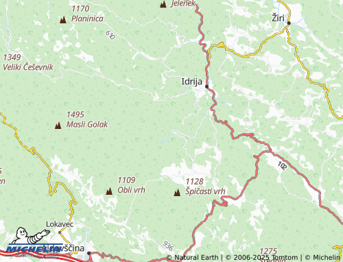 Mapa MICHELIN Idrijska Bela - ViaMichelin