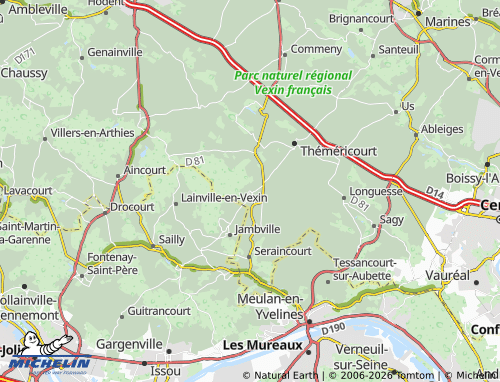Carte MICHELIN Frémainville - ViaMichelin