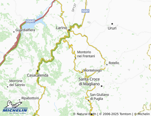 MICHELIN Montorio nei Frentani map - ViaMichelin