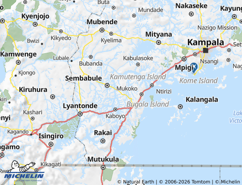 MICHELIN Bukomansimbi map - ViaMichelin