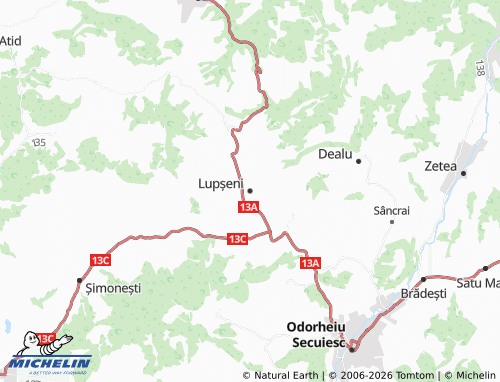 Mappa MICHELIN Lupșeni - ViaMichelin