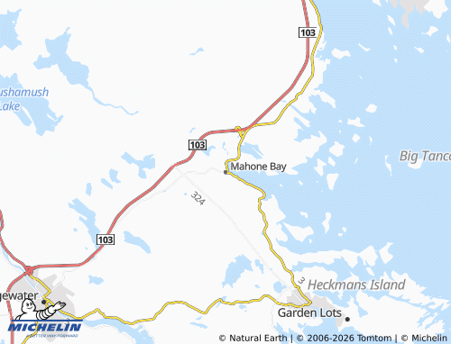 Kaart MICHELIN Mahone Bay - ViaMichelin