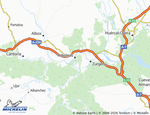MICHELIN Arboleas map - ViaMichelin