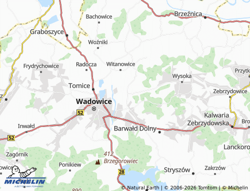 MICHELIN Roków map - ViaMichelin