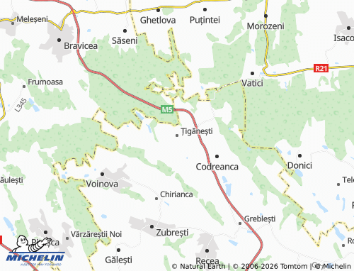 MICHELIN-Landkarte Țigănești - ViaMichelin