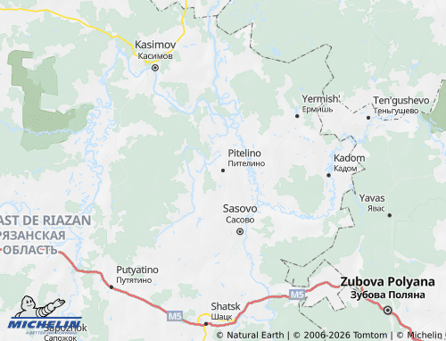 MICHELIN Pitelinskiy rayon map - ViaMichelin
