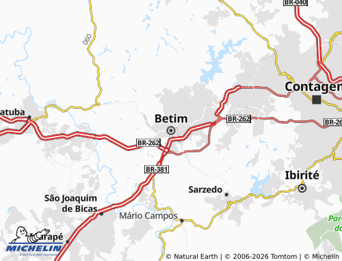 Mapa MICHELIN Betim - ViaMichelin