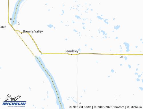 Mapa MICHELIN Beardsley - ViaMichelin
