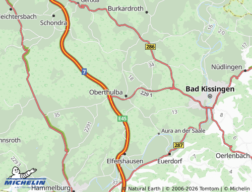 MICHELIN Oberthulba map - ViaMichelin
