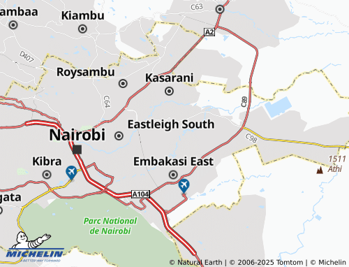 Kaart MICHELIN Embakasi Central - ViaMichelin