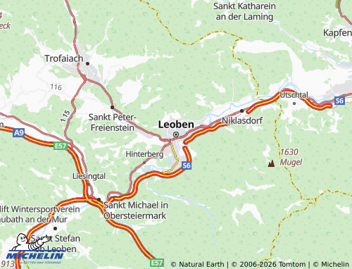 Carte MICHELIN Leoben - ViaMichelin