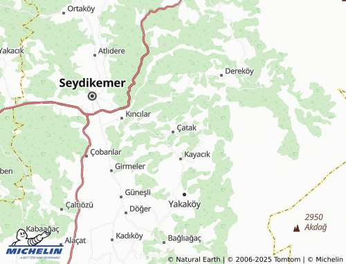 Mappa MICHELIN Çatak - ViaMichelin