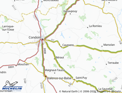 Mappa MICHELIN Caussens - ViaMichelin