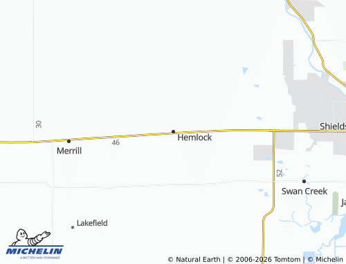 Mapa MICHELIN Hemlock - ViaMichelin