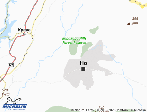 MICHELIN Dzogbe map - ViaMichelin