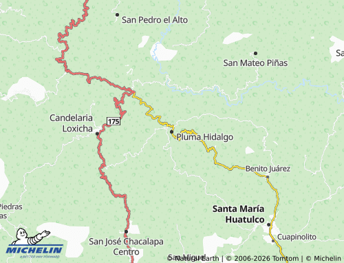 MICHELIN Pluma Hidalgo map - ViaMichelin