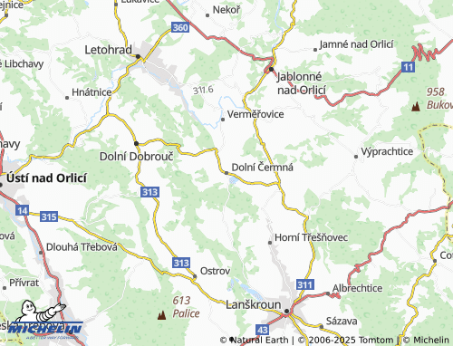 Carte MICHELIN Dolní Čermná - ViaMichelin