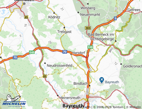 Mapa MICHELIN Harsdorf - ViaMichelin