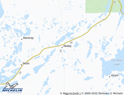 MICHELIN-Landkarte Akeley - ViaMichelin