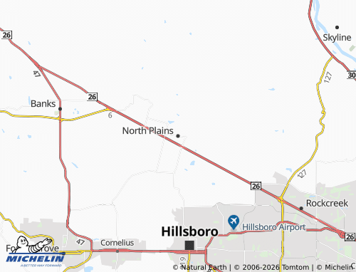 Mapa MICHELIN North Plains - ViaMichelin