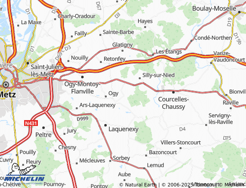 MICHELIN Maizery map - ViaMichelin