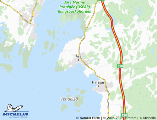 Carte MICHELIN Åsa - ViaMichelin