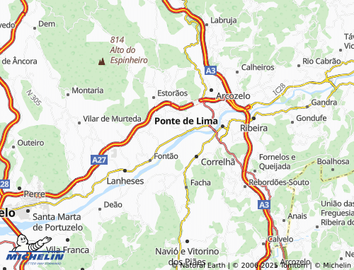 Carte MICHELIN Linhares - ViaMichelin