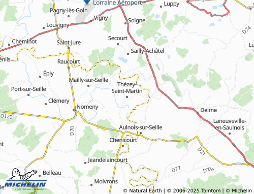 Carte MICHELIN Thézey-Saint-Martin - ViaMichelin