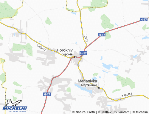 MICHELIN Horokhiv map - ViaMichelin
