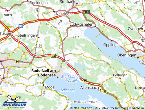MICHELIN Bord map - ViaMichelin